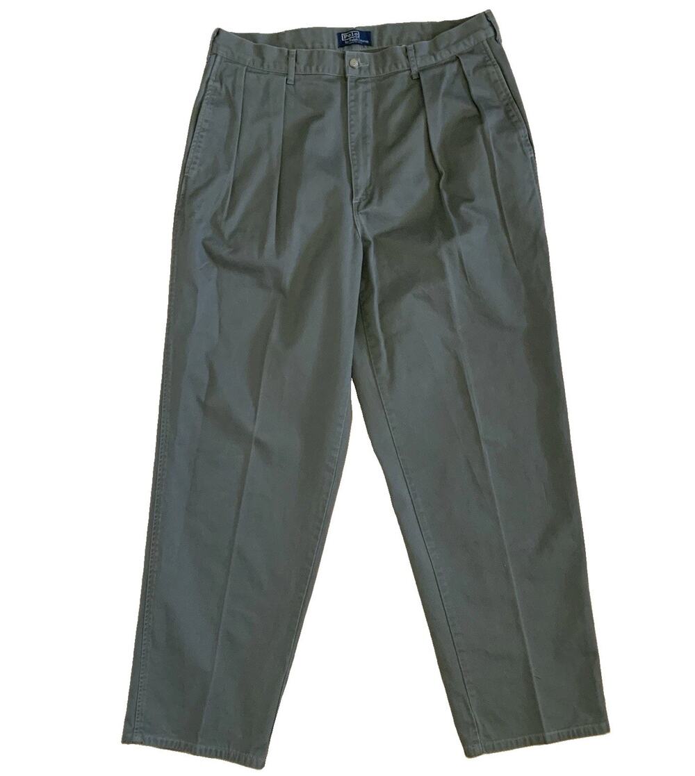 Polo Ralph Lauren Men’s 36x31 VTG Pleated Polo Chino Pants Made in USA 90's